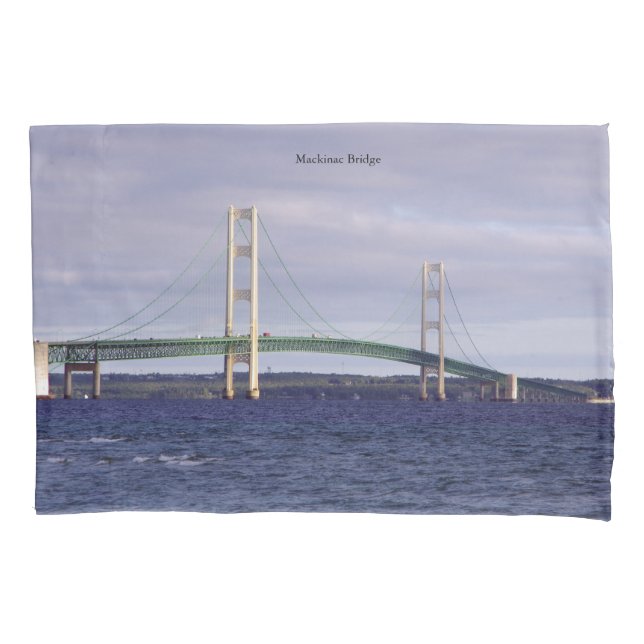 Mackinac Bridge Mackinaw City pillow case (Front)