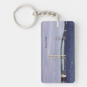 Mackinac Bridge Mackinaw City rectangle Keychain