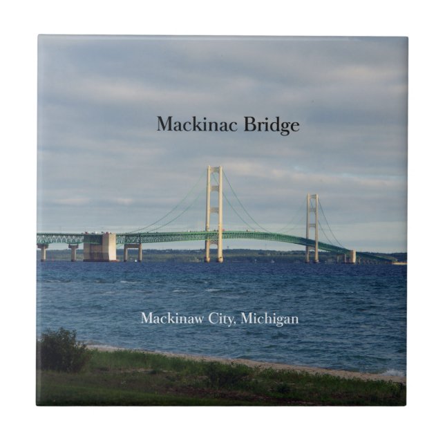 Mackinac Bridge Mackinaw City tile (Front)