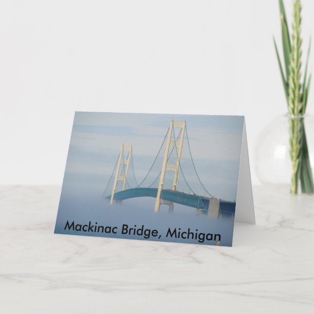 Mackinac Bridge, Michigan Card (Front)