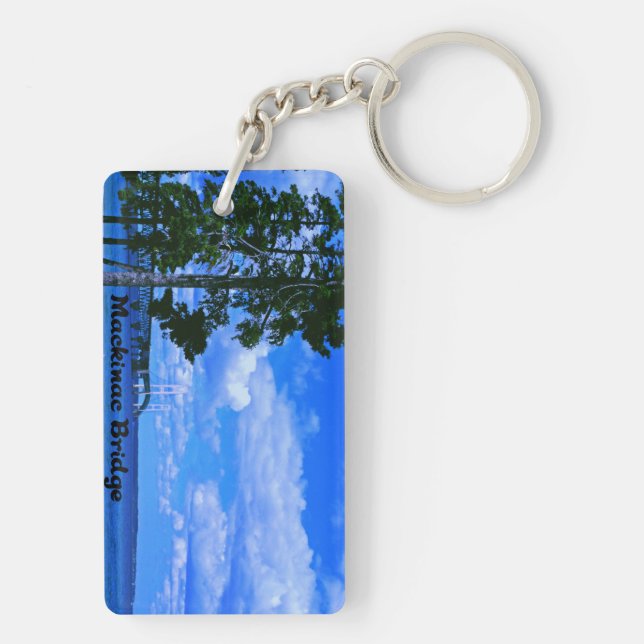 Mackinac Bridge Michigan Keychain (Back)
