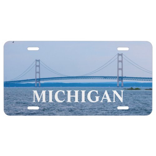 Mackinac Bridge Michigan License Plate