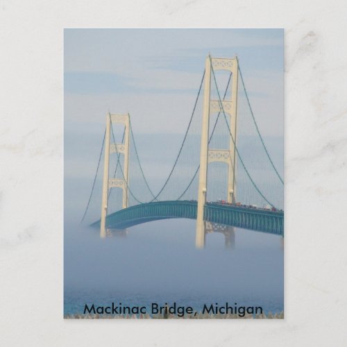 Mackinac Bridge Michigan Postcard