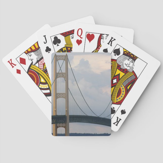 Mackinac Bridge, Michigan, USA Poker Cards (Back)