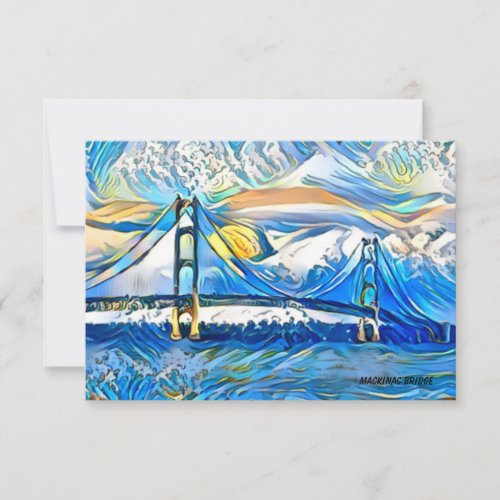 Mackinac Bridge Note Card