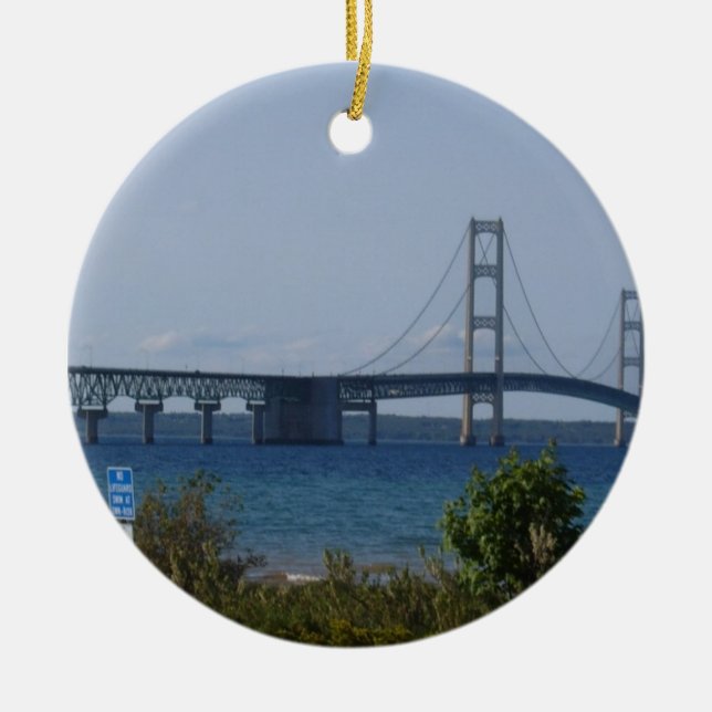 Mackinac Bridge Ornament (Front)