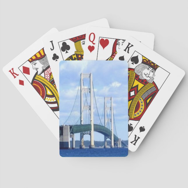"Mackinac Bridge Playing Cards" Poker Cards (Back)