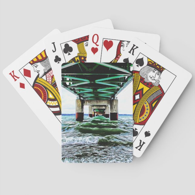 "Mackinac Bridge Playing Cards" Poker Cards (Back)