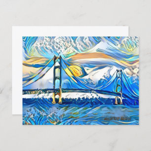 Mackinac Bridge Post Card