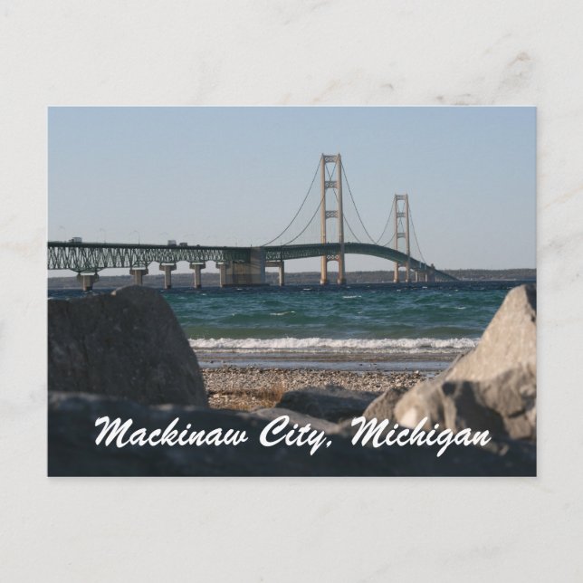 Mackinac Bridge  Postcard (Front)