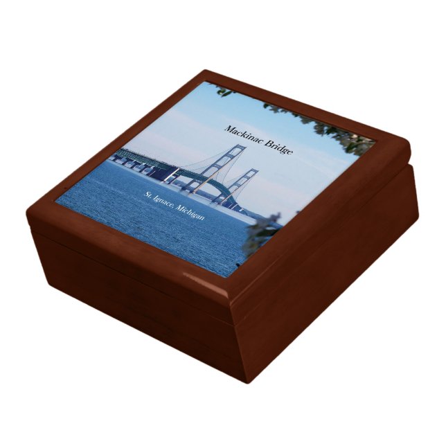 Mackinac Bridge St. Ignace keepsake box (Side)