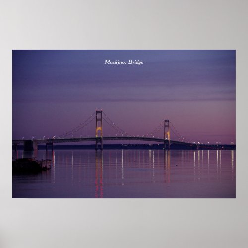 Mackinac Bridge sunrise poster