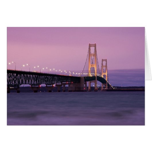 Mackinac Bridge Sunset Cards (Front Horizontal)