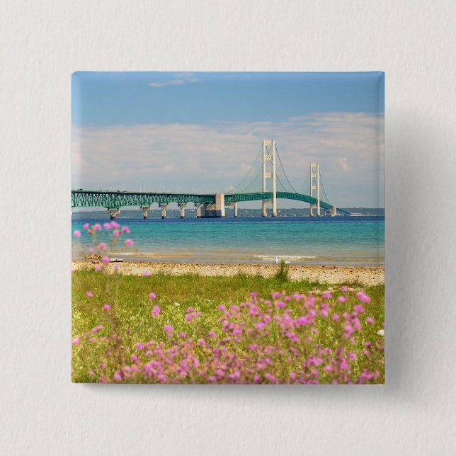 Mackinac Bridge "The Big Mac" Pinback Button (Front)