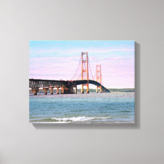 Mackinac Bridge Wrapped Canvas Print