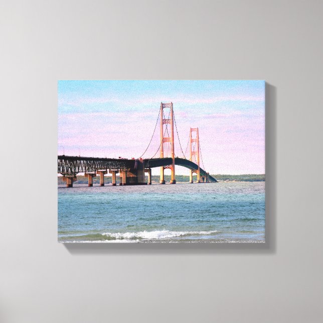Mackinac Bridge Wrapped Canvas Print (Front)