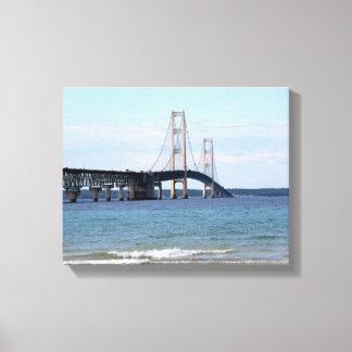 Mackinac Bridge Wrapped Canvas Print
