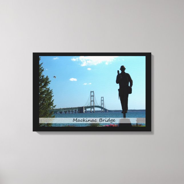Mackinac Bridge/Wrapped Canvas Print (Front)