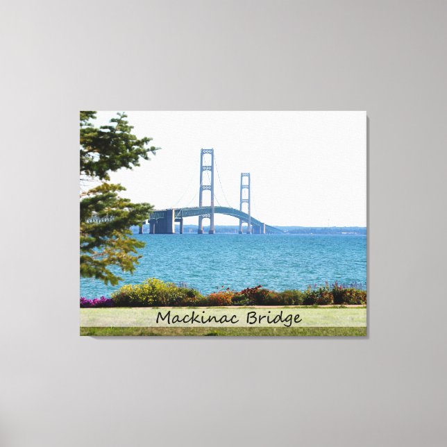 Mackinac Bridge/Wrapped Canvas Print (Front)