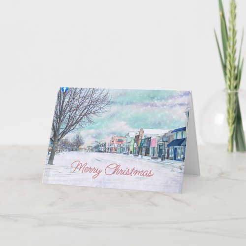 Mackinac CIty Christmas Greeting Card