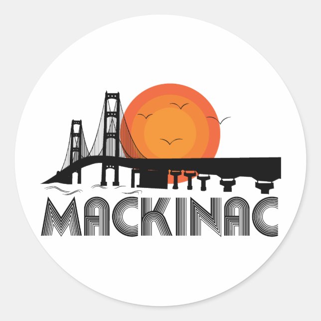 Mackinac Classic Round Sticker (Front)
