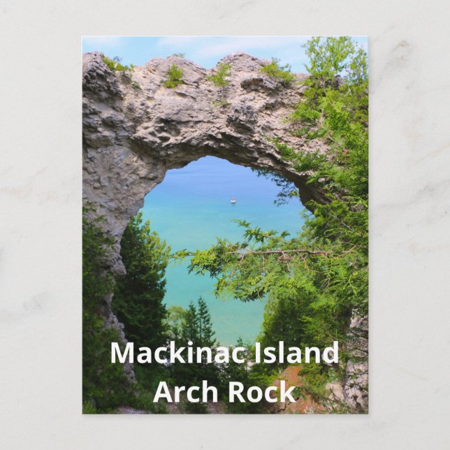 Mackinac Island Arch Rock Postcard (Front)