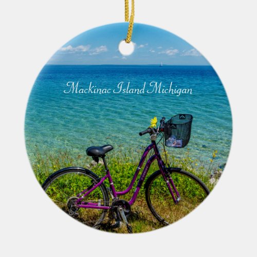 Mackinac Island Bike Circle Ornament