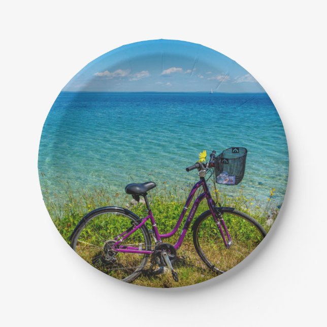 Mackinac Island Bike Paper Plates (Front)