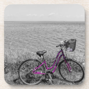 Mackinac Island Bike Selective Color Beverage Coaster