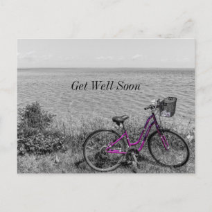 Mackinac Island Bike Selective Color Get Well Soon Postcard