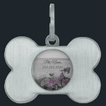 Mackinac Island Bike Selective Color Pet Tag<br><div class="desc">Pet Tag featuring a selective color photo of a purple bicycle sitting along the coastline of the beautiful waters of Lake Huron in Mackinac Island, Michigan, United States. Looking for more prints or products? Feel free to visit my store: http://www.zazzle.com/timelessmomentsphtgy This photo was taken by Jennifer White with Timeless Moments...</div>