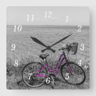 Mackinac Island Bike Selective Color Wall Clock