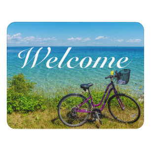 Mackinac Island Bike Welcome Door Sign