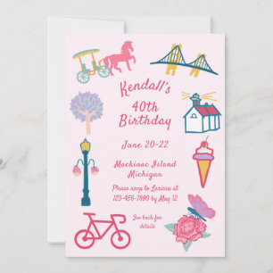 Mackinac Island Birthday Party Invitation
