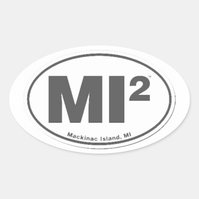 Mackinac Island Euro Sticker (Front)