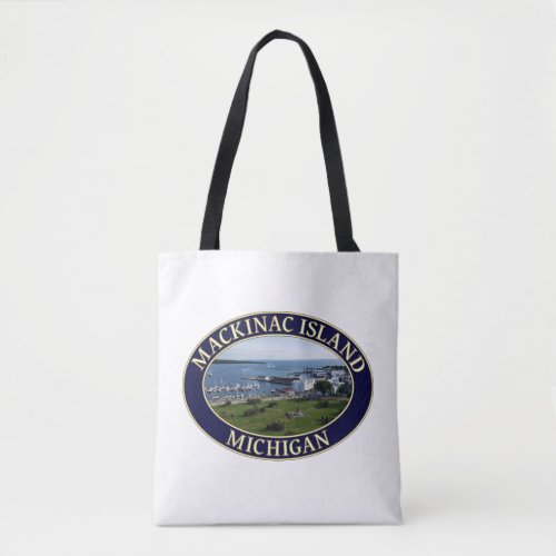 Mackinac Island Harbor  Lake Huron in Michigan Tote Bag