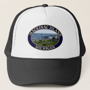 Mackinac Island Harbor & Lake Huron in Michigan Trucker Hat