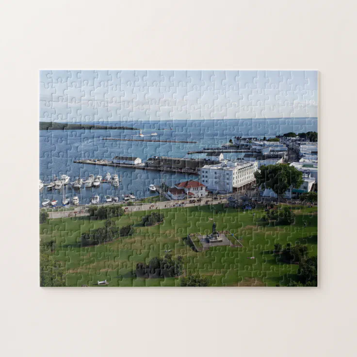 Mackinac Island & Harbor, Michigan Jigsaw Puzzle | Zazzle