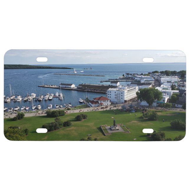 Mackinac Island & Harbor, Michigan License Plate (Front)