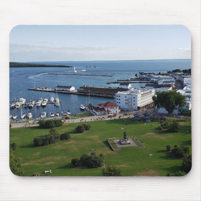 Mackinac Island & Harbor, Michigan Mouse Pad (Front)