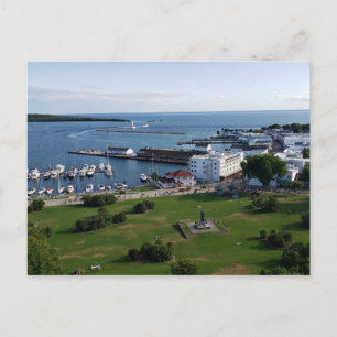 Mackinac Island & Harbor, Michigan Postcard