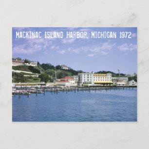 Mackinac Island Harbor Michigan Postcard