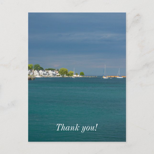 Mackinac Island Harbor Postcard (Front)