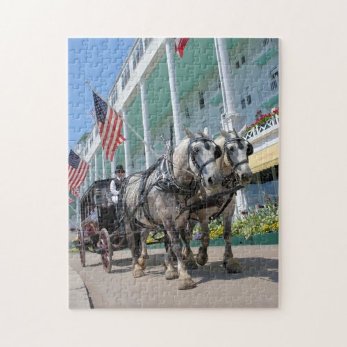 Mackinac Island Horse_Drawn Carriage_11x14_252 pc Jigsaw Puzzle