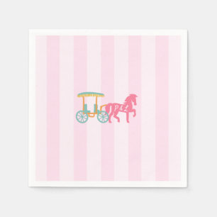 Mackinac Island Horse Drawn Carriage Monogram Napkins