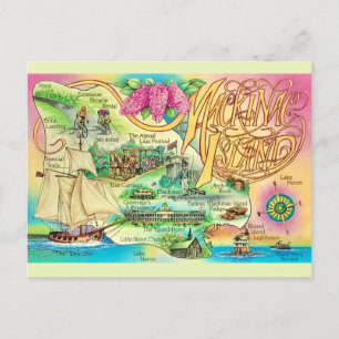 Mackinac Island Landmarks Postcard