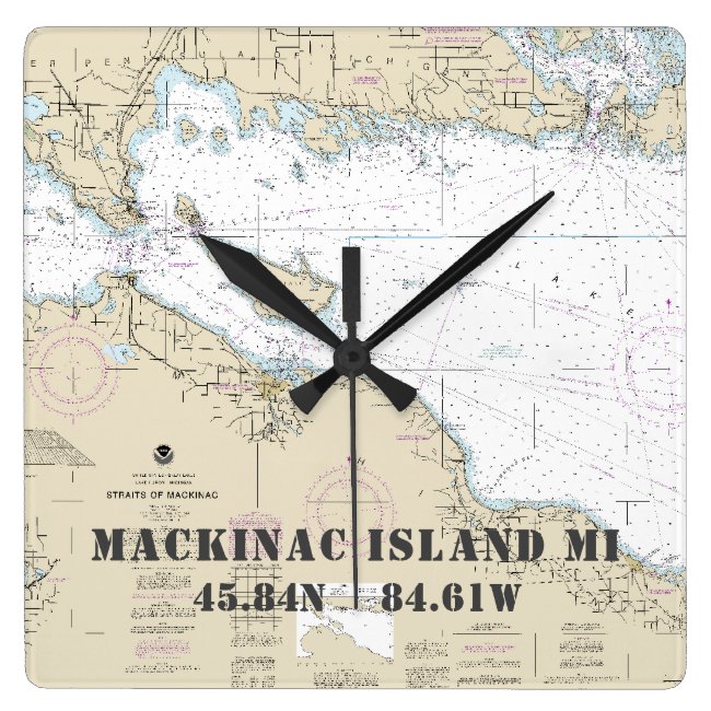 Mackinac Island Latitude Longitude Nautical Chart