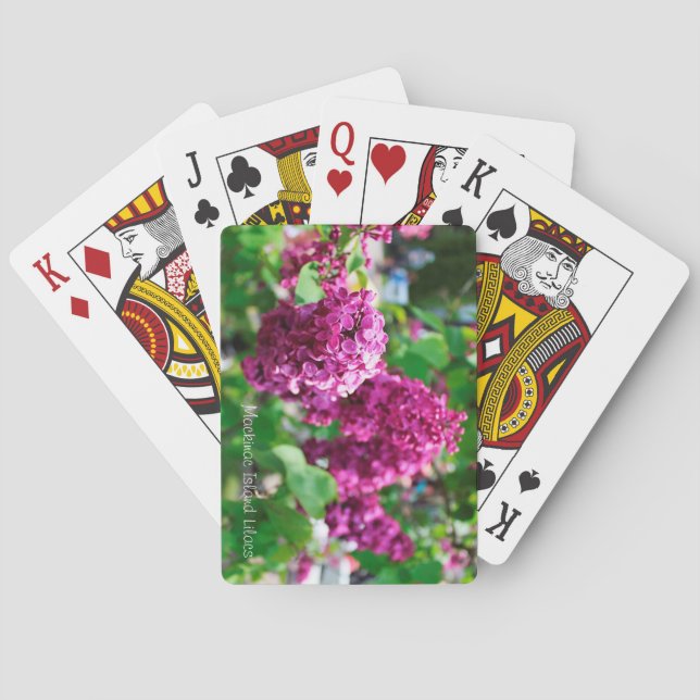 Mackinac Island Lilac Playing Cards (Back)