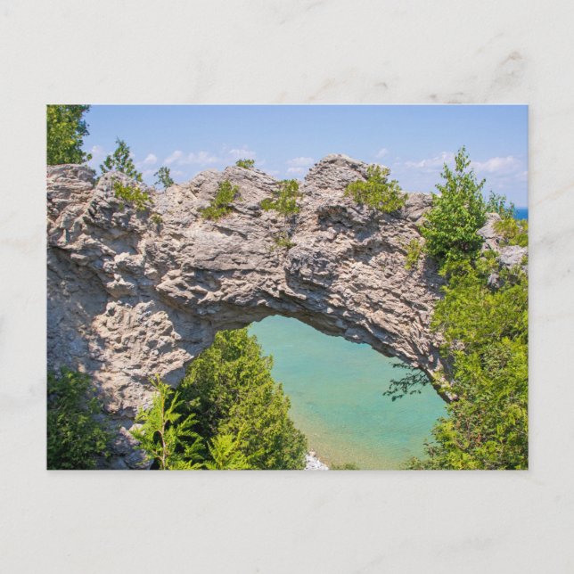 Mackinac Island Michigan Arch Rock Postcard (Front)