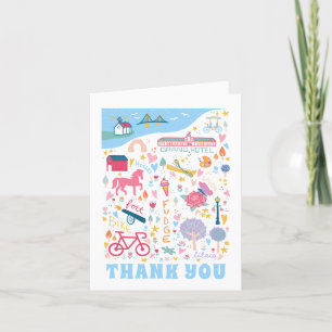 Mackinac Island Michigan Bachelorette Party Letterpress Thank You Card